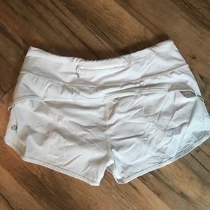 White size 6 Lululemon shorts!